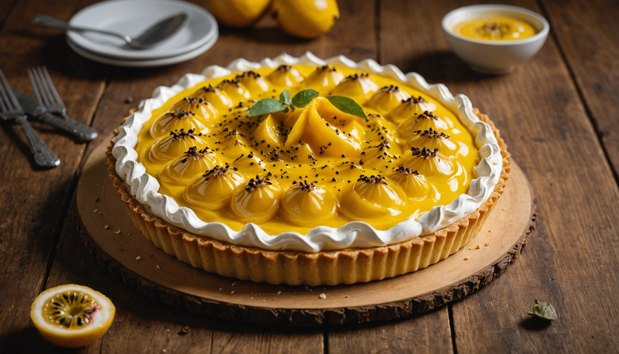 tarte passion meringuée