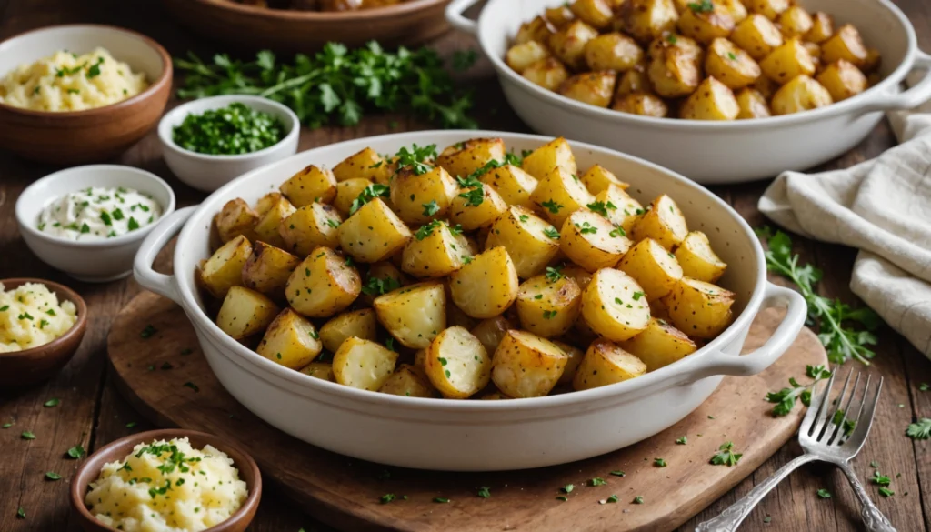 pommes de terre ecrasees four