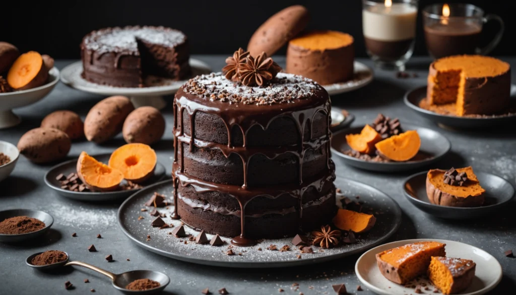gâteau chocolat patate douce