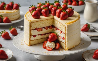 Génoise aux fraises et crème pâtissière : le secret d’un dessert irrésistible