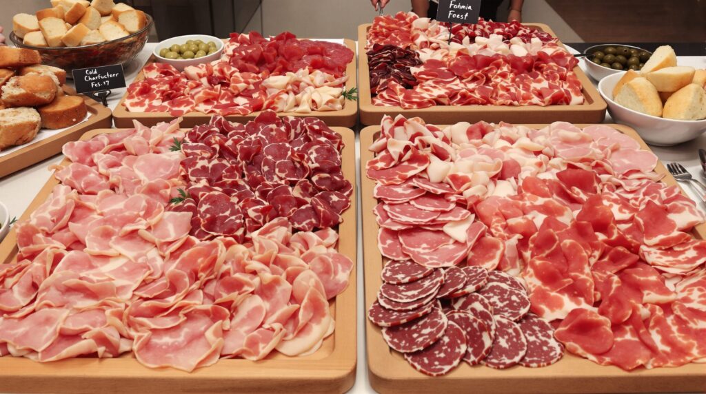 quelle quantité de charcuterie par personne pour un buffet froid
