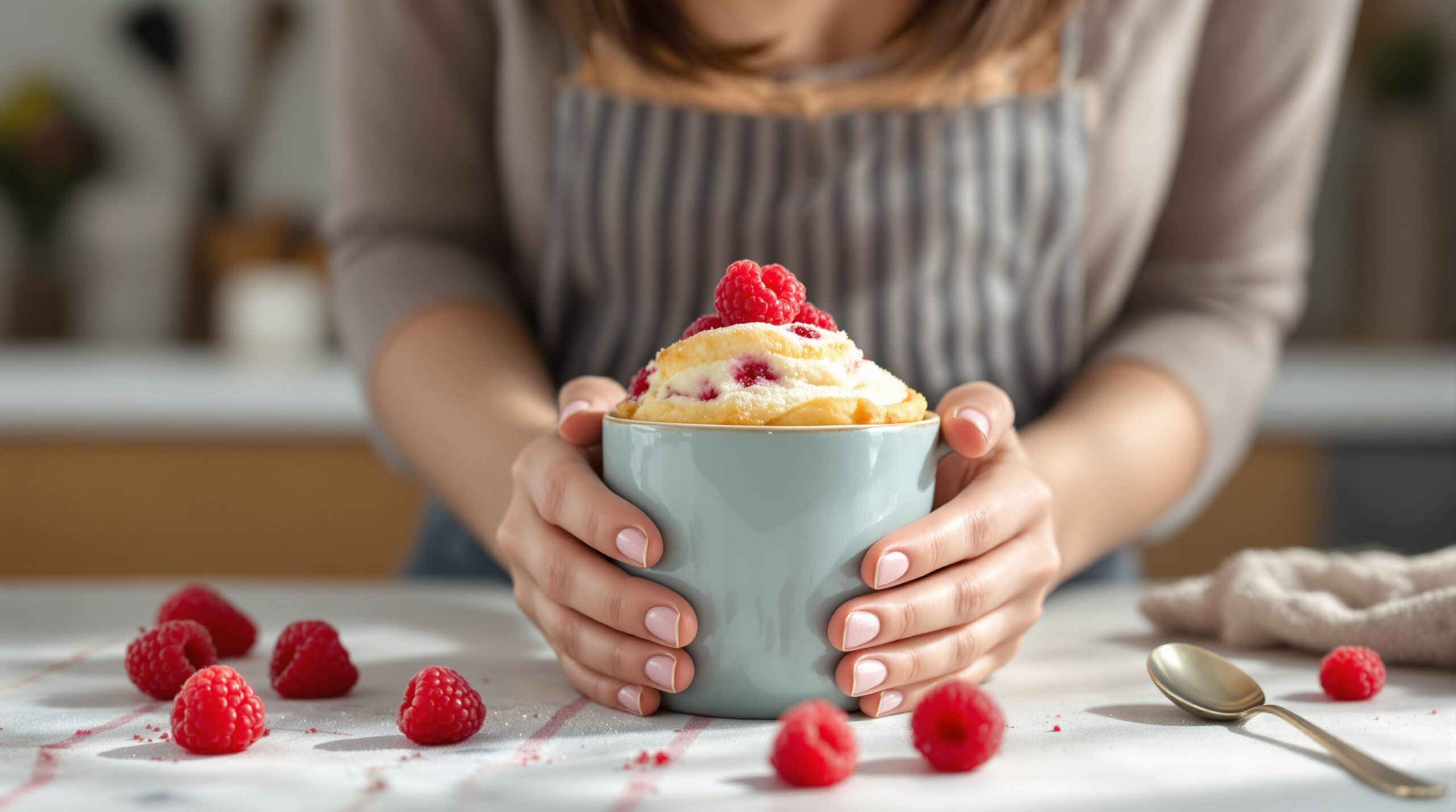 mug cake framboise