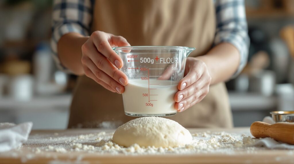 combien d eau pour 500g de farine pain