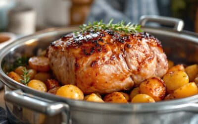 Rôti de porc pomme de terre au roaster : la méthode pour une cuisson moelleuse