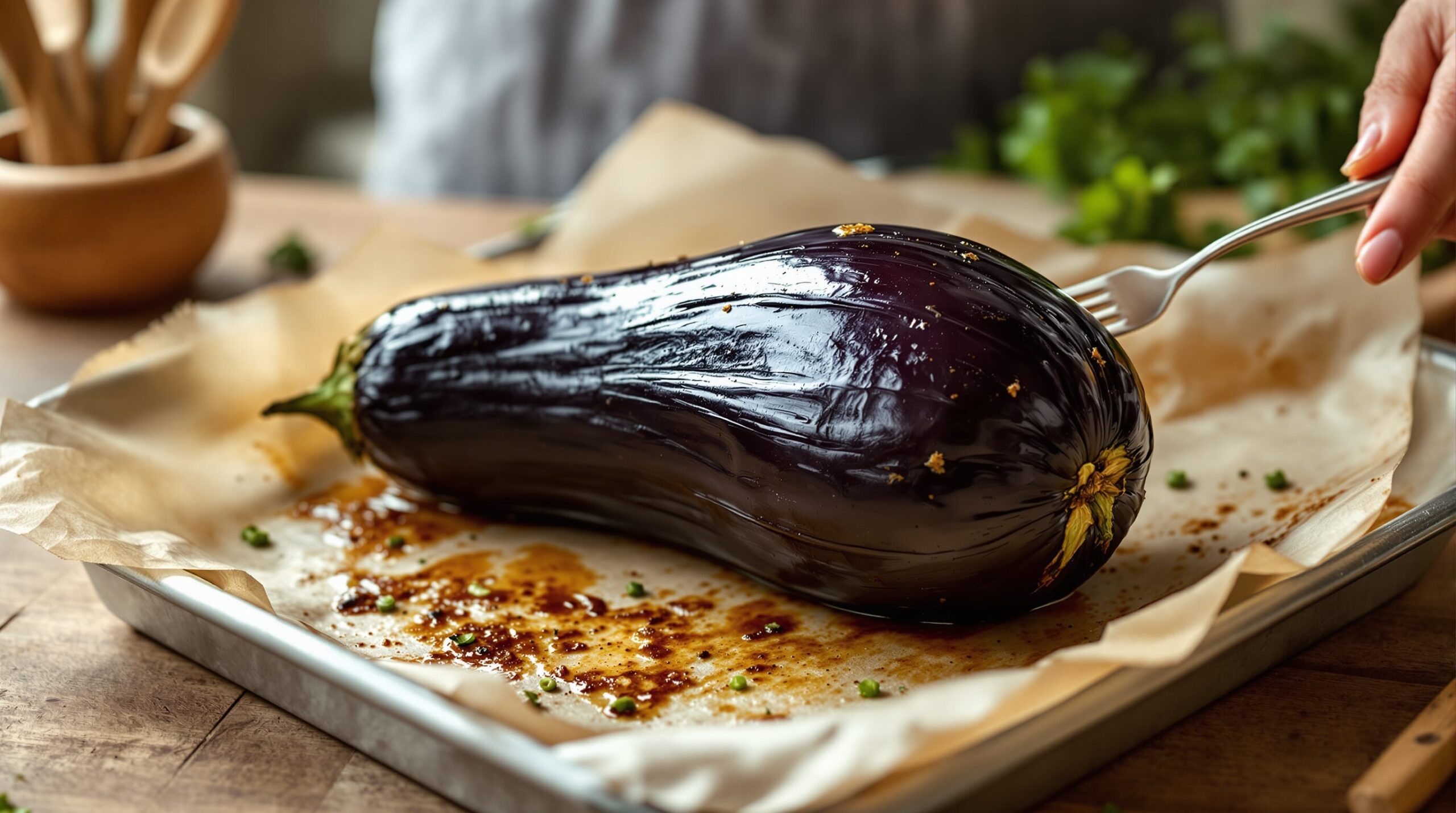 aubergine au four entiere