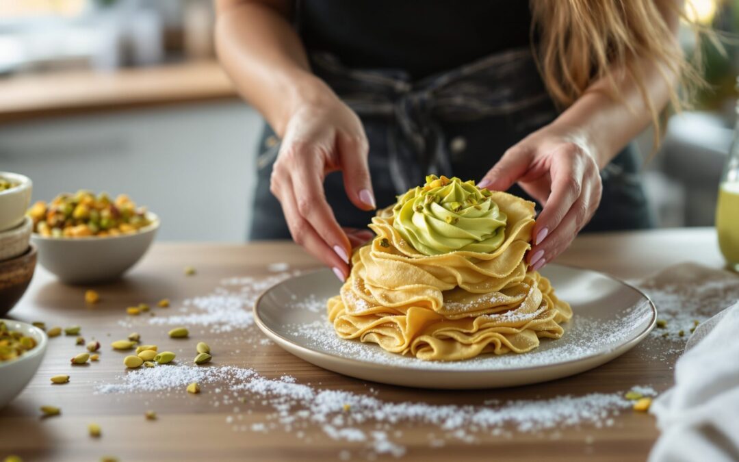 Croustillant pistache crêpe dentelle : la recette facile pour une texture parfaite