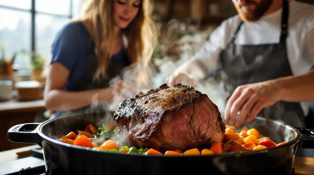 cuisson rosbeef cocotte en fonte