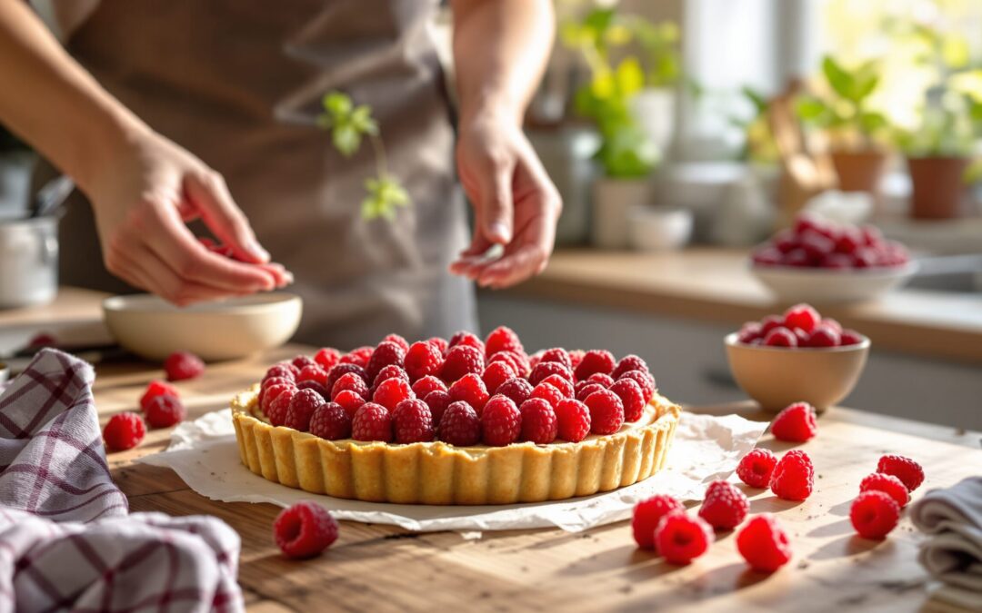 Tarte sablée aux framboises : la recette facile pour un dessert fruité