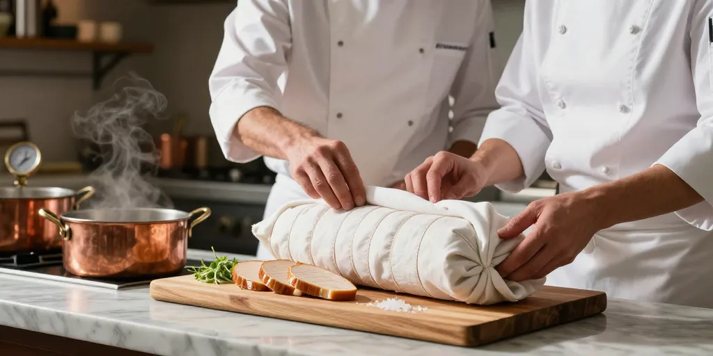 Cuisson_torchon_foie_gras_:_la_méthode_précise_pour_une_texture_fondante cuisson torchon foie gras