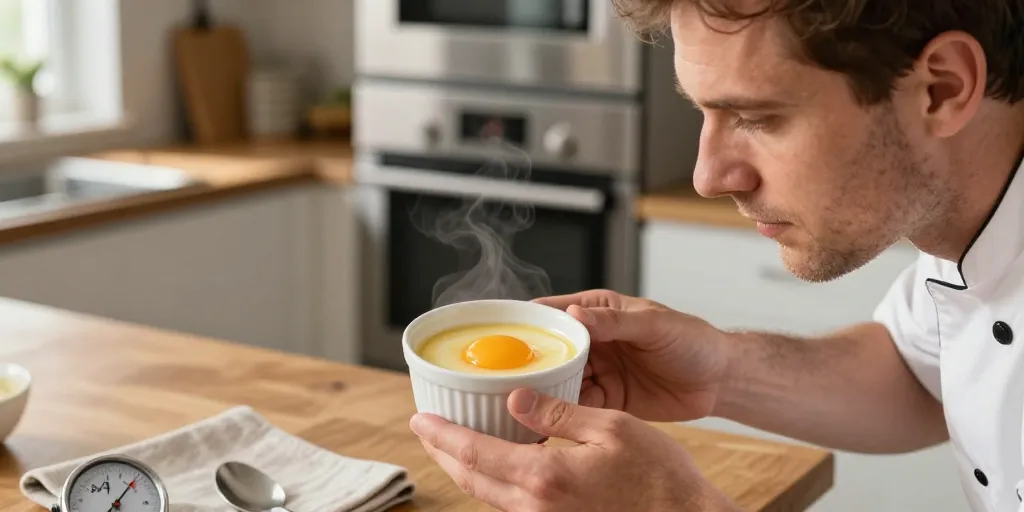Oeuf parfait four : la méthode 64–65 °C pour un jaune crémeux