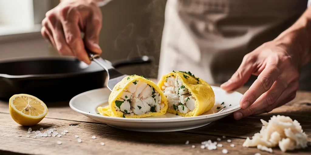 omelette à la morue