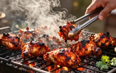 Poulet tandoori barbecue : la méthode au charbon pour une chair tendre