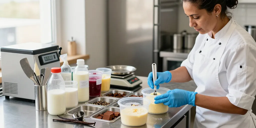 Quels accessoires et matières premières sont indispensables pour devenir glacier ?