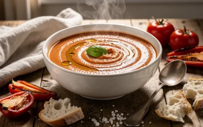 Soupe poivrons tomates : la méthode simple pour un velouté soyeux