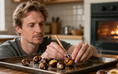 Chataigne au four : l’incision simple pour une chair parfaitement moelleuse