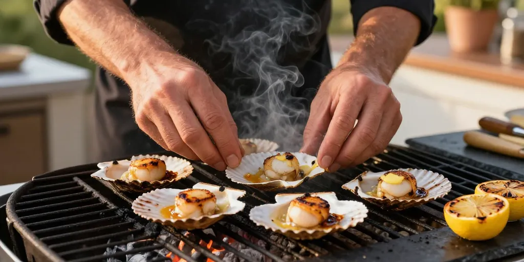 Coquille saint jacques au barbecue : la méthode précise pour une cuisson parfaite