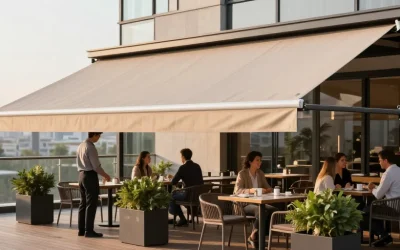 Store bannes double pente : le meilleur choix pour terrasse professionnelle ?