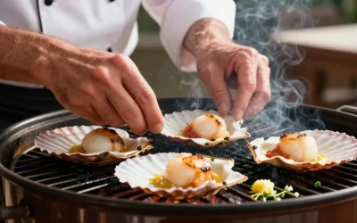 Coquille Saint-Jacques au barbecue : la technique pour obtenir une chair nacrée