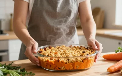 Crumble patate douce carotte : la recette gourmande pour un repas sain