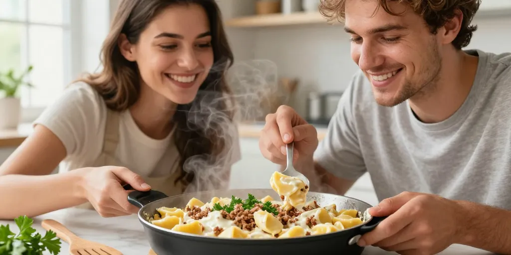 gnocchi viande hachée crème fraîche