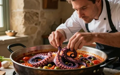 Poulpe à la niçoise : la méthode traditionnelle pour une chair fondante