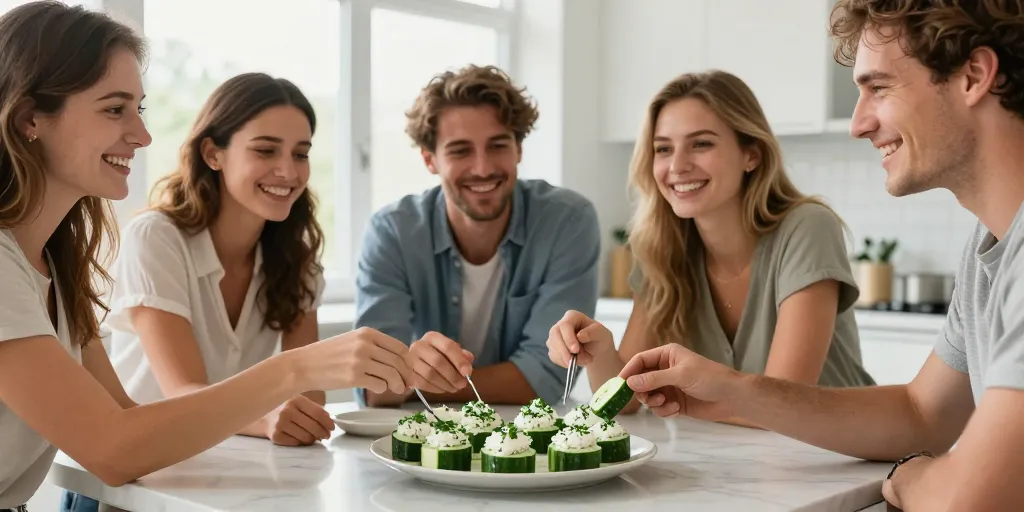 Recette concombre farci : la préparation express pour un apéritif sain