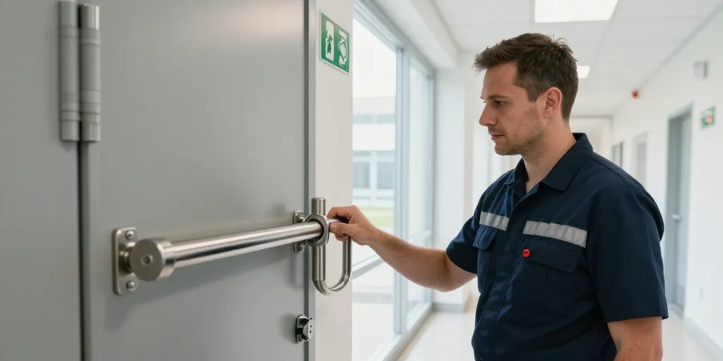 Barre anti-panique avec serrure extérieure : les critères pour la conformité ERP