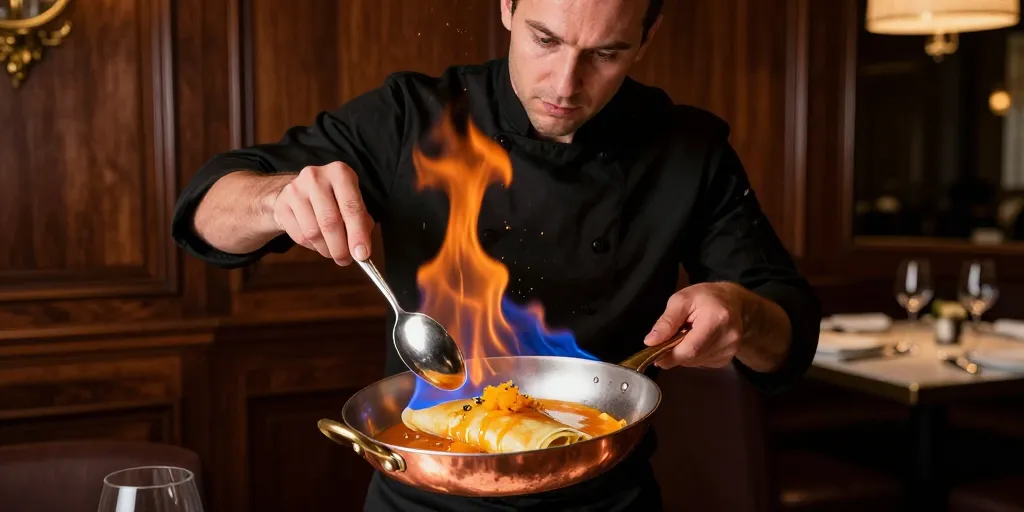 Crêpe suzette : la méthode traditionnelle pour réussir le flambage parfait