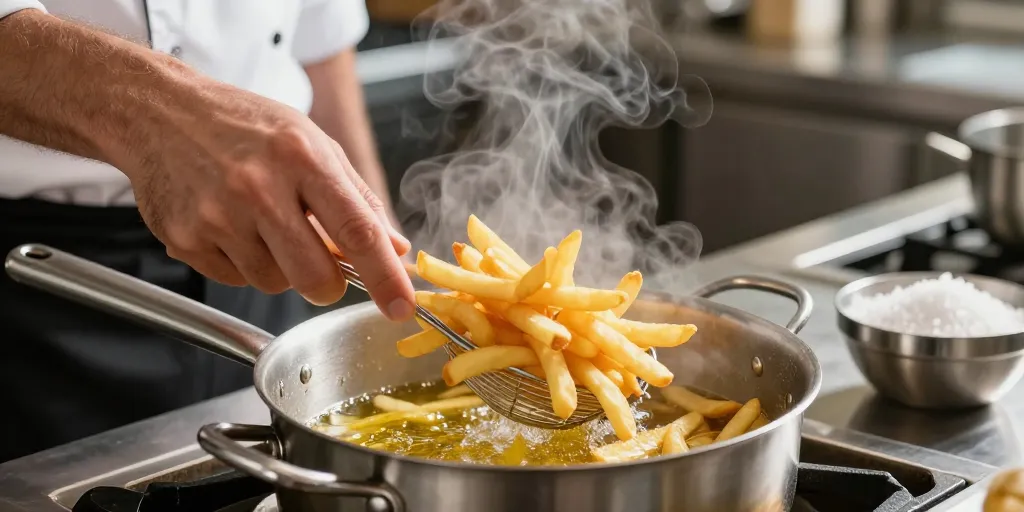 Frites maison : la technique de double cuisson pour un résultat croustillant