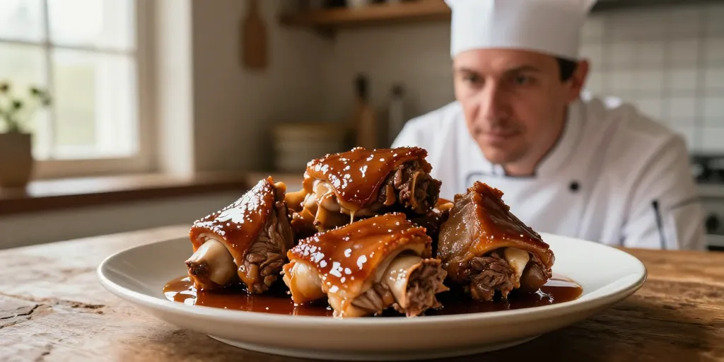 Joue de porc au cidre : la cuisson lente pour une viande fondante