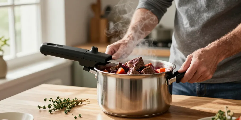 Daube de boeuf cocotte minute : la technique pour une viande fondante