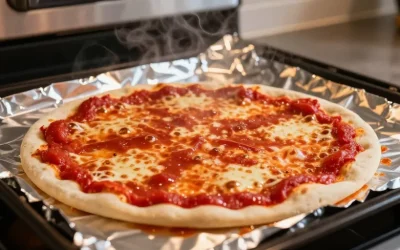 Cuire une pizza sur papier aluminium est possible, mais la tomate sur votre garniture change tout