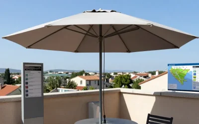 Lester un parasol déporté : le calcul du poids exact selon votre région et vos conditions de vent