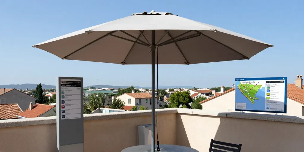 Lester un parasol déporté : le calcul du poids exact selon votre région et vos conditions de vent