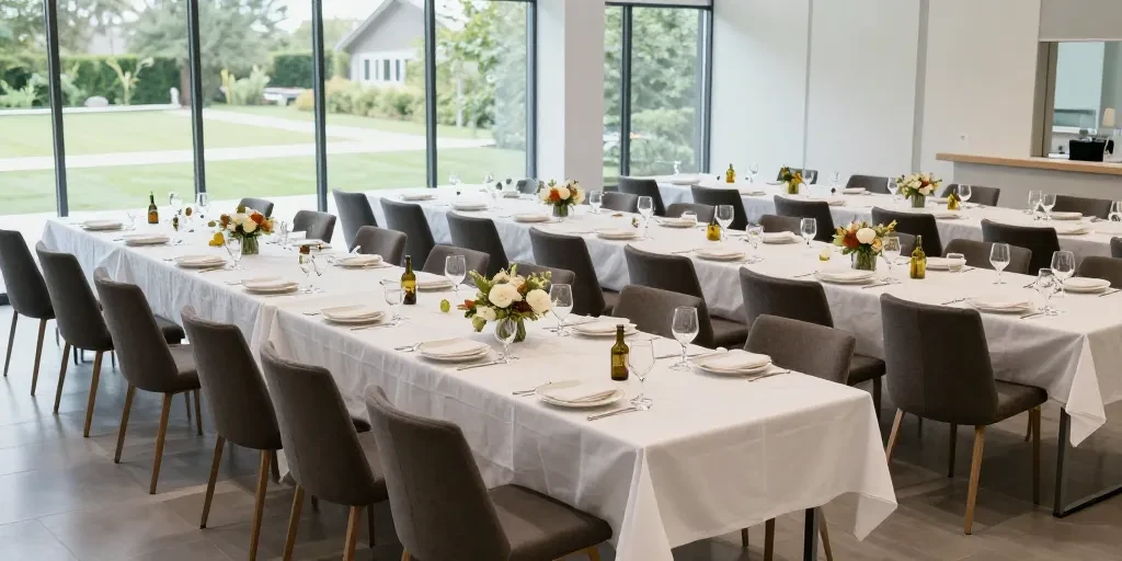 Location de tables de réception et organisation de l’espace : les repères pour bien choisir